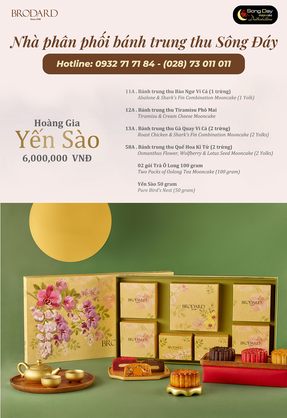Combo cao cấp Brodard VIP Hoàng Gia Yến Sào