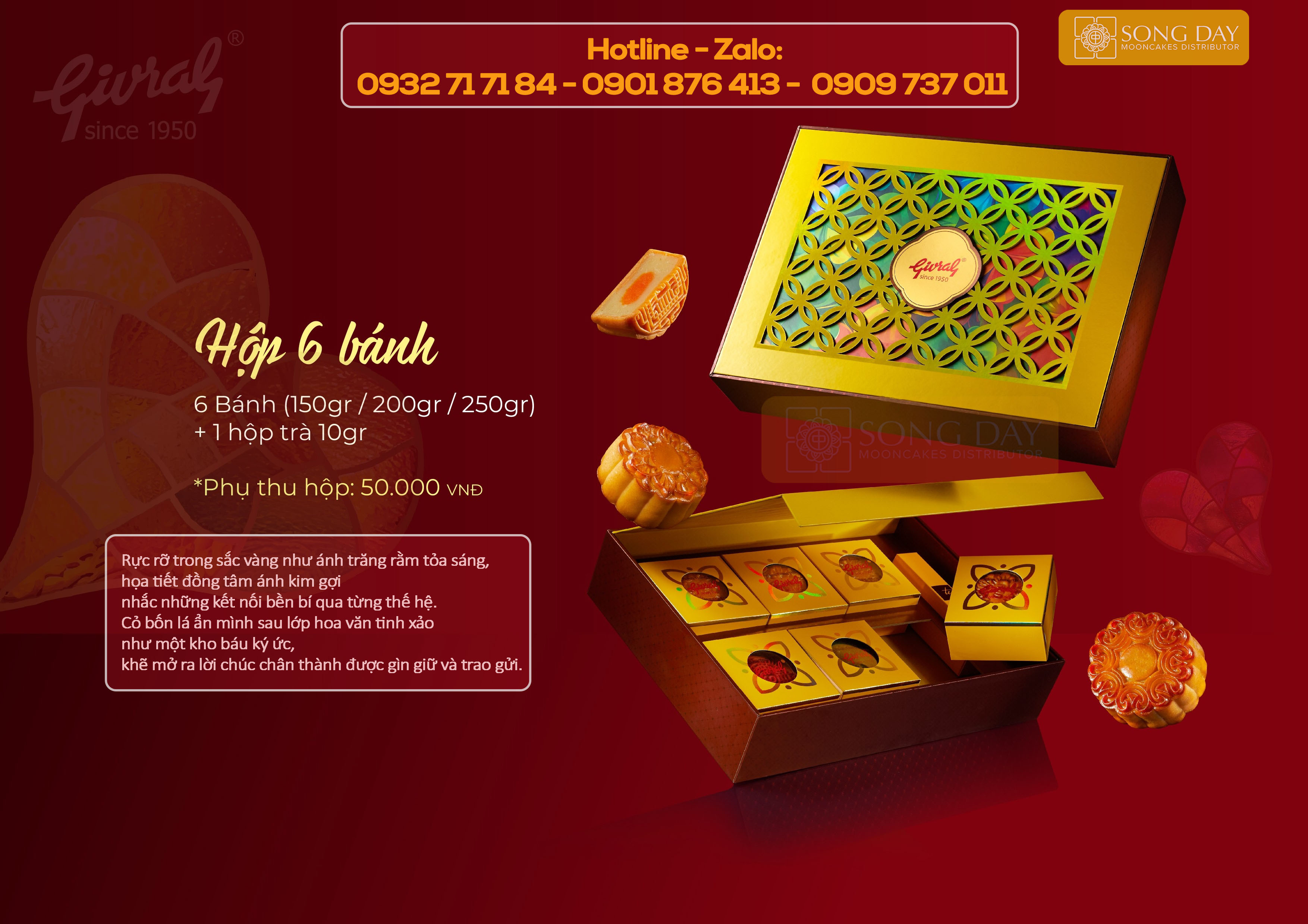 Hộp Givral 6 bánh
