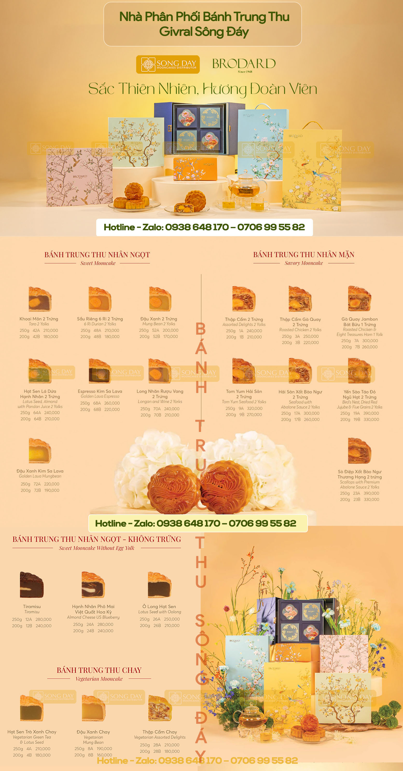 bảng giá bánh trung thu brodard