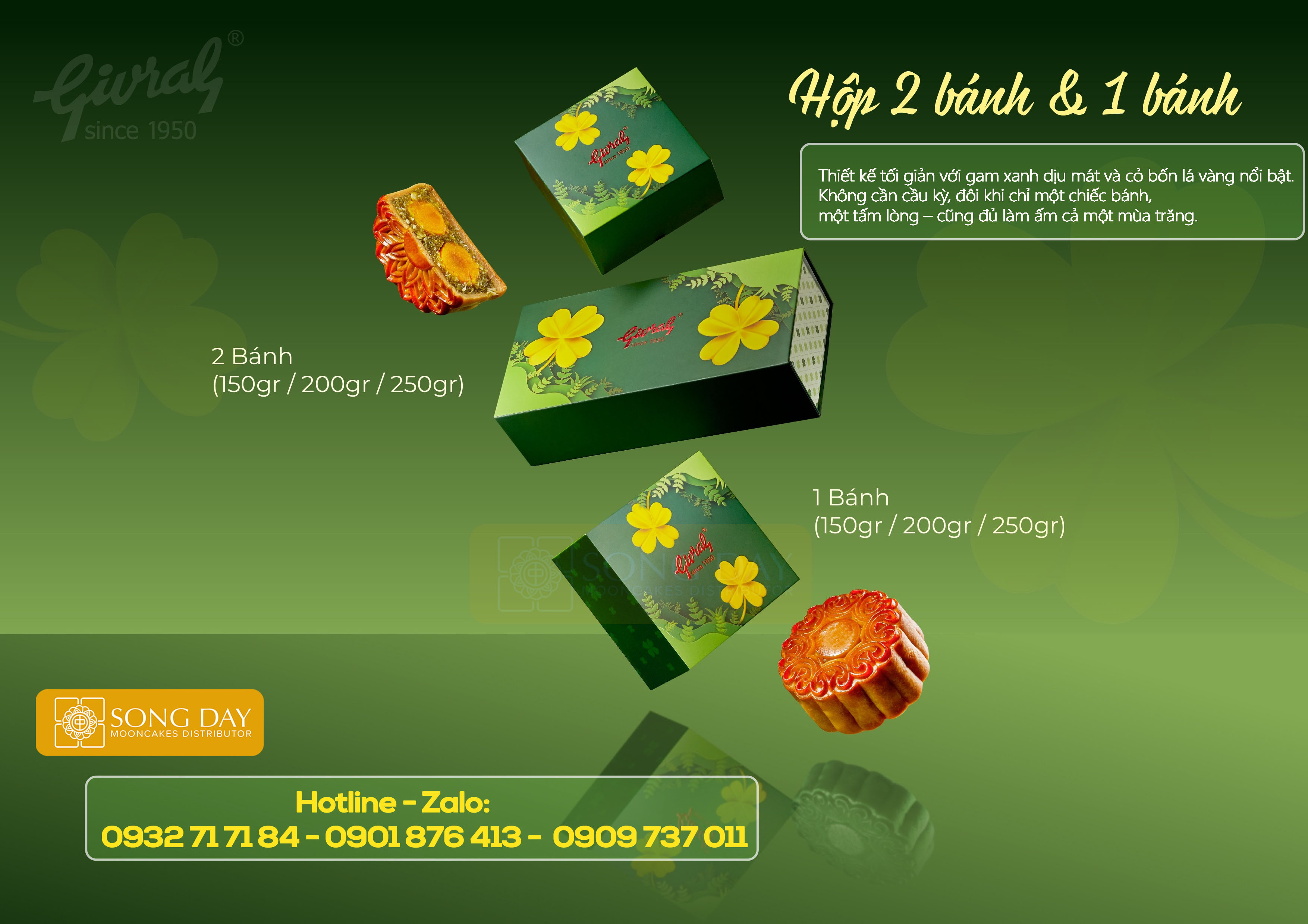 Bánh trung thu Givral hộp 2 bánh