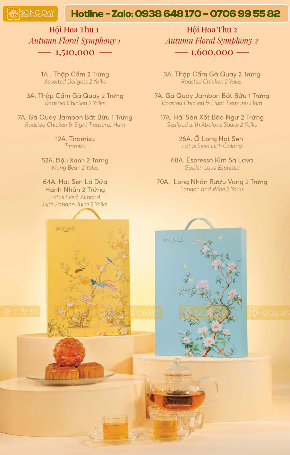 combo bánh trung thu hội hoa thu