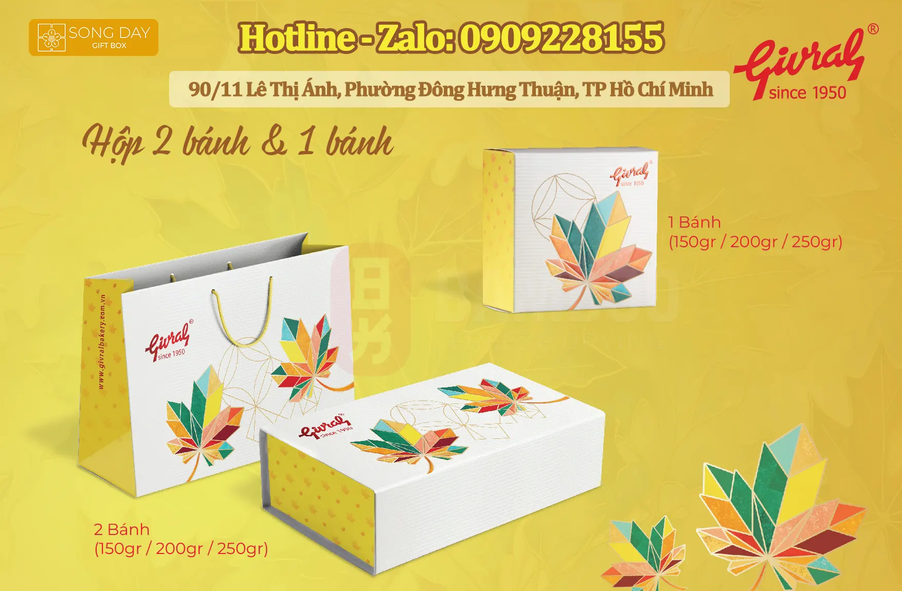 combo givral hộp 2 bánh