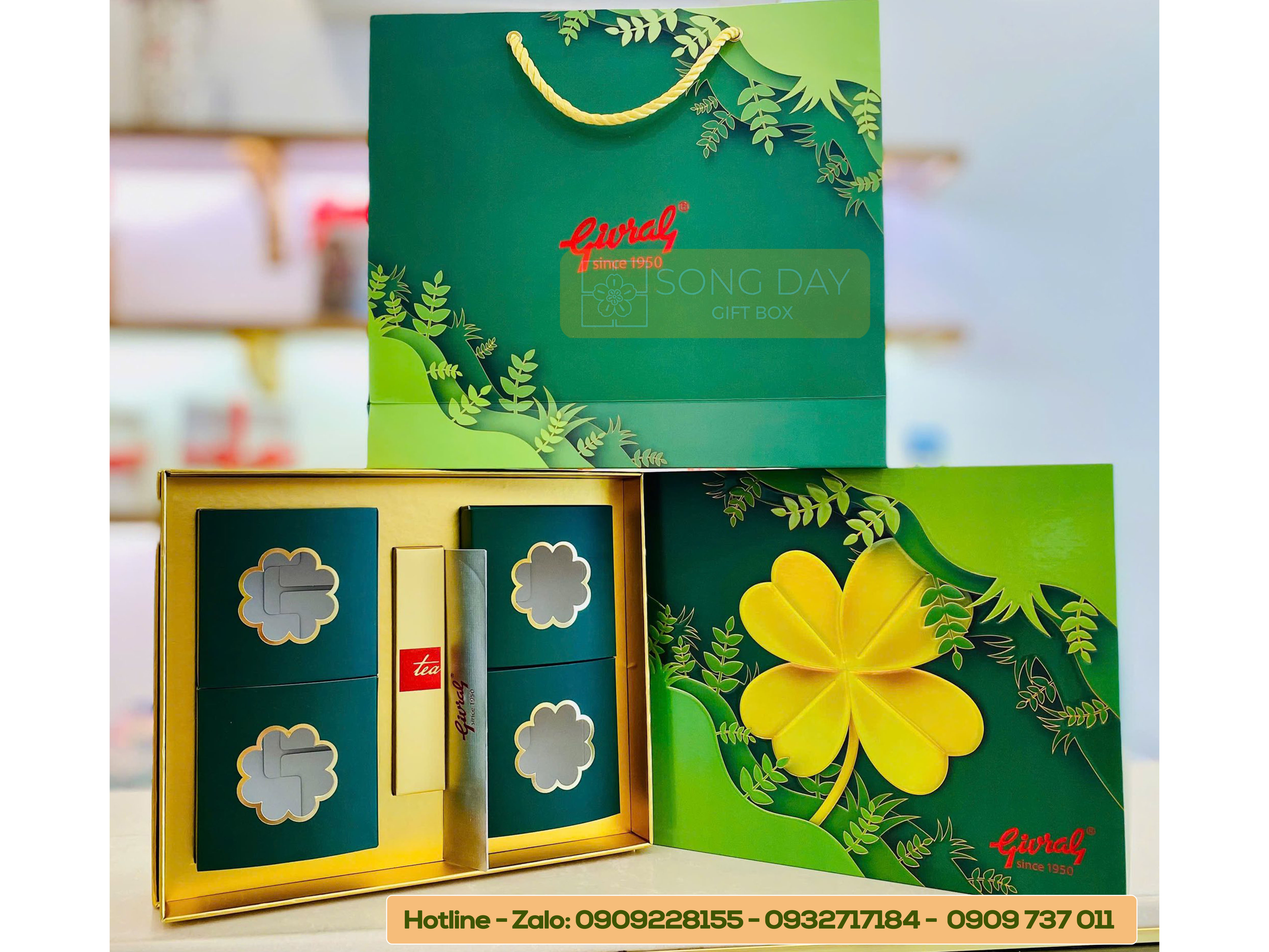 hộp hy vong trung thu givral 4 bánh nhỏ