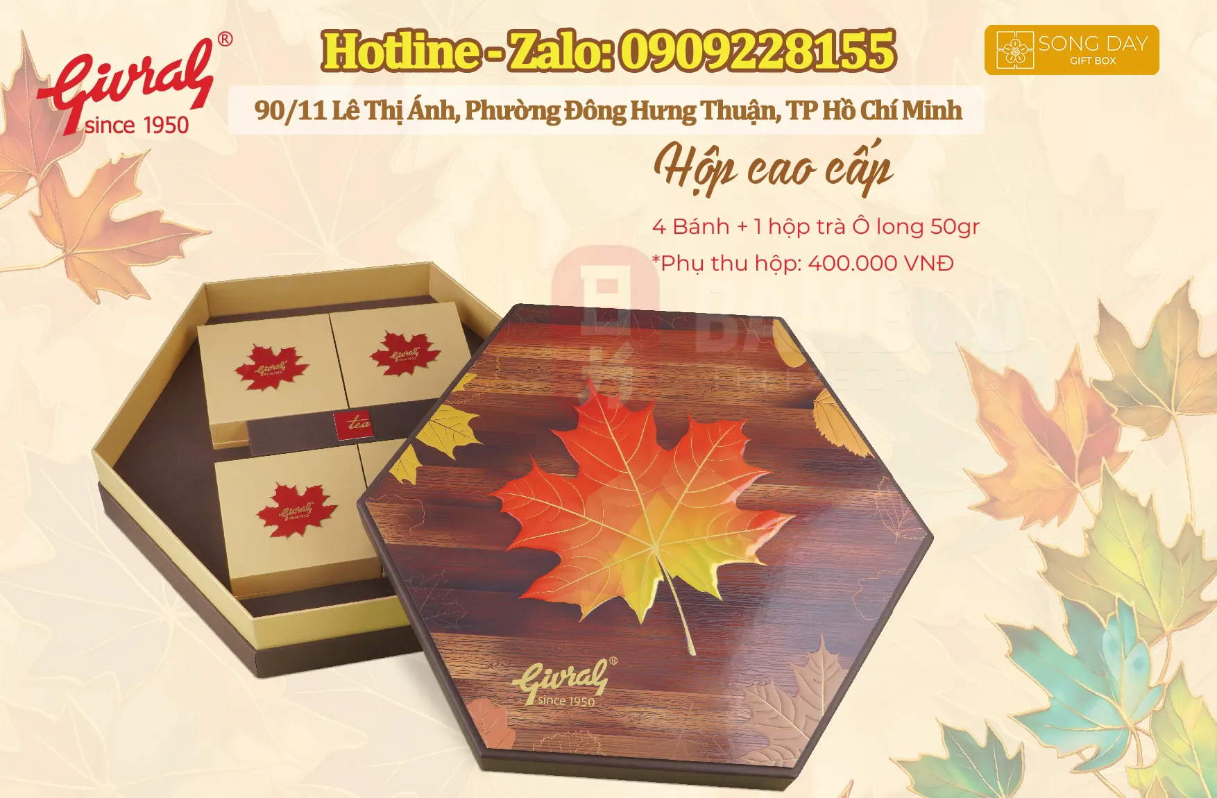 Hộp bánh trung thu givral cao cấp