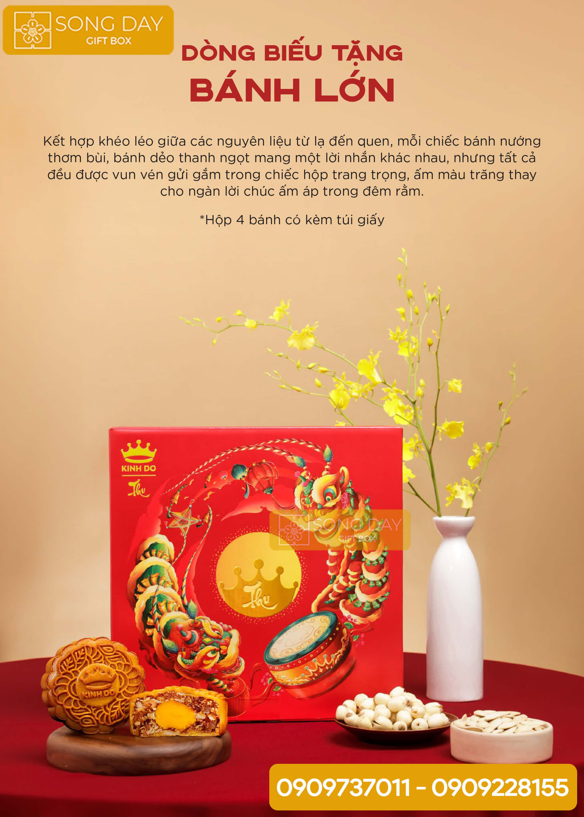 mẫu hộp bánh trung thu kinh đô lớn