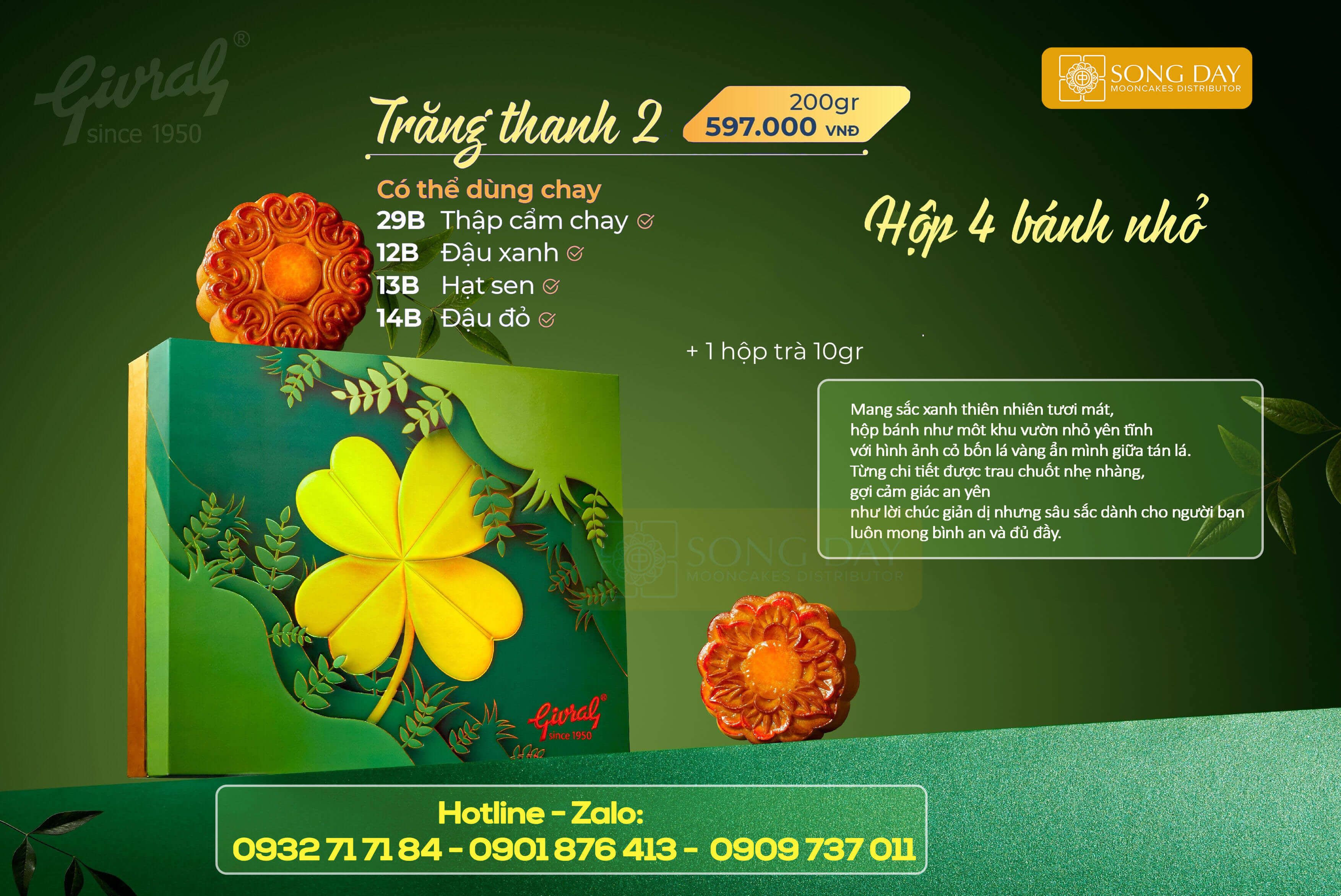 hộp combo givral trăng thanh 2