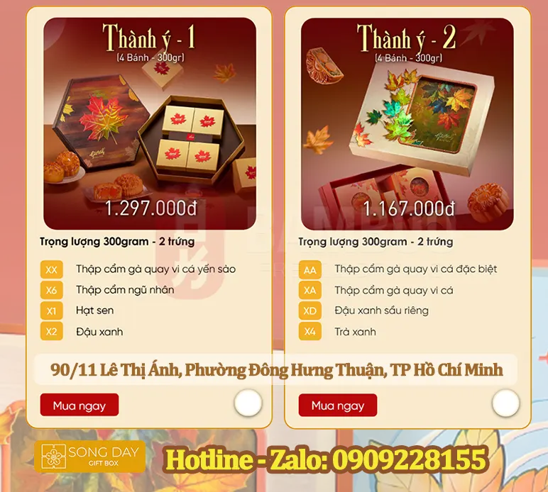 Combo bánh trung thu Givral Thành Ý