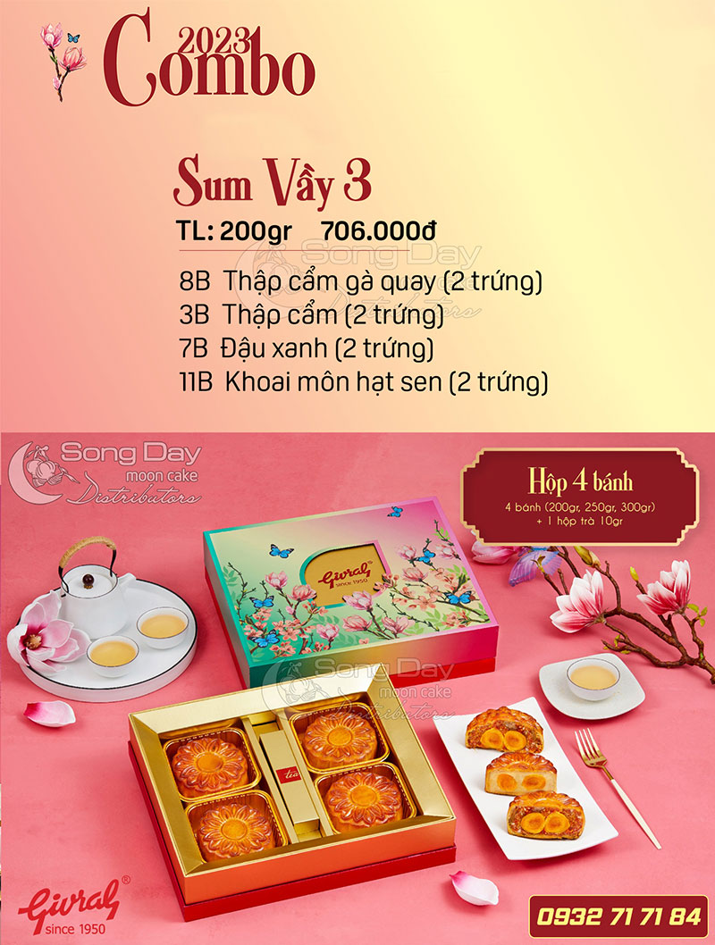hộp Combo Givral Sum Vầy 3