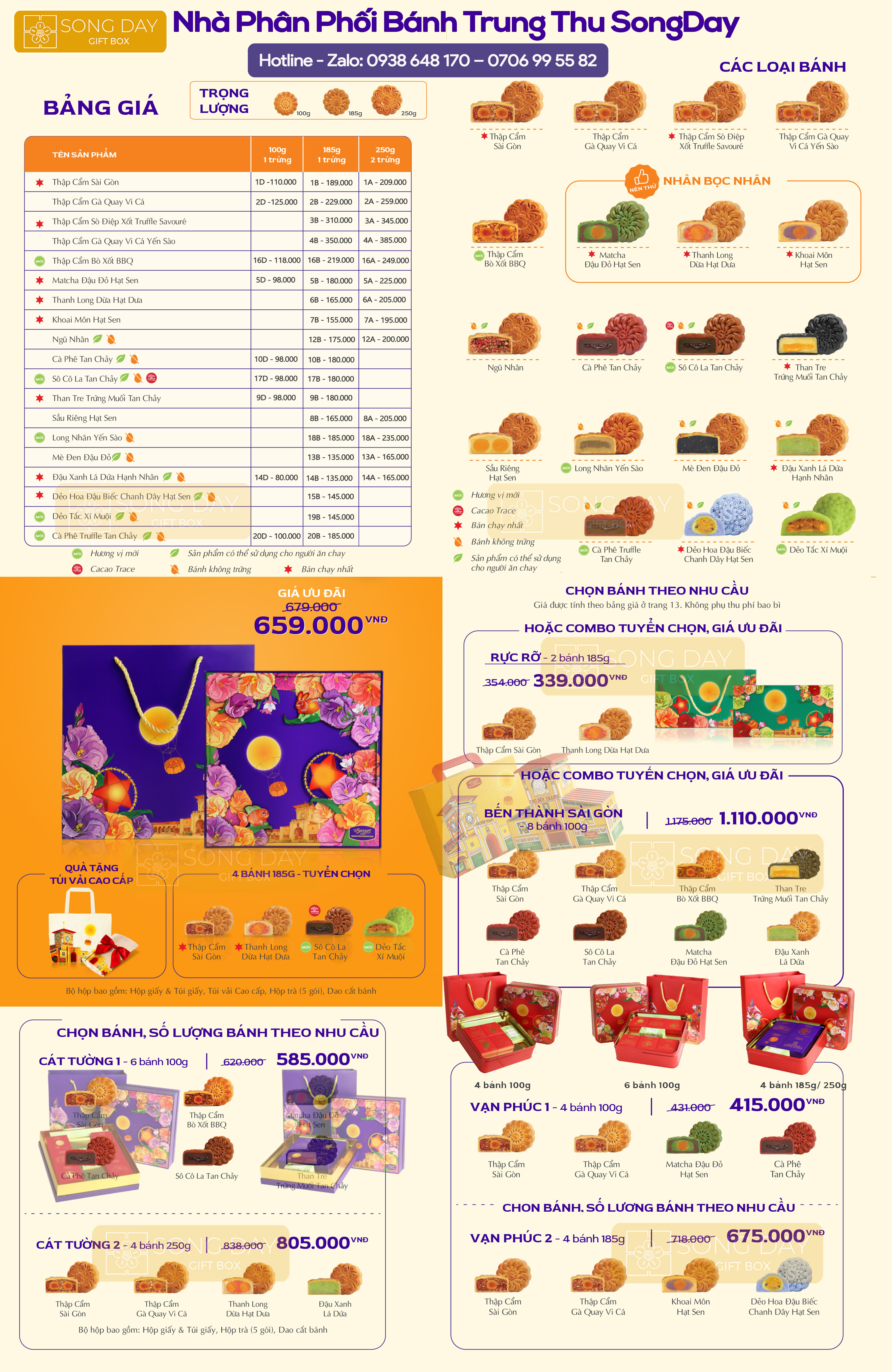 bảng giá chi tiết SAVOURE