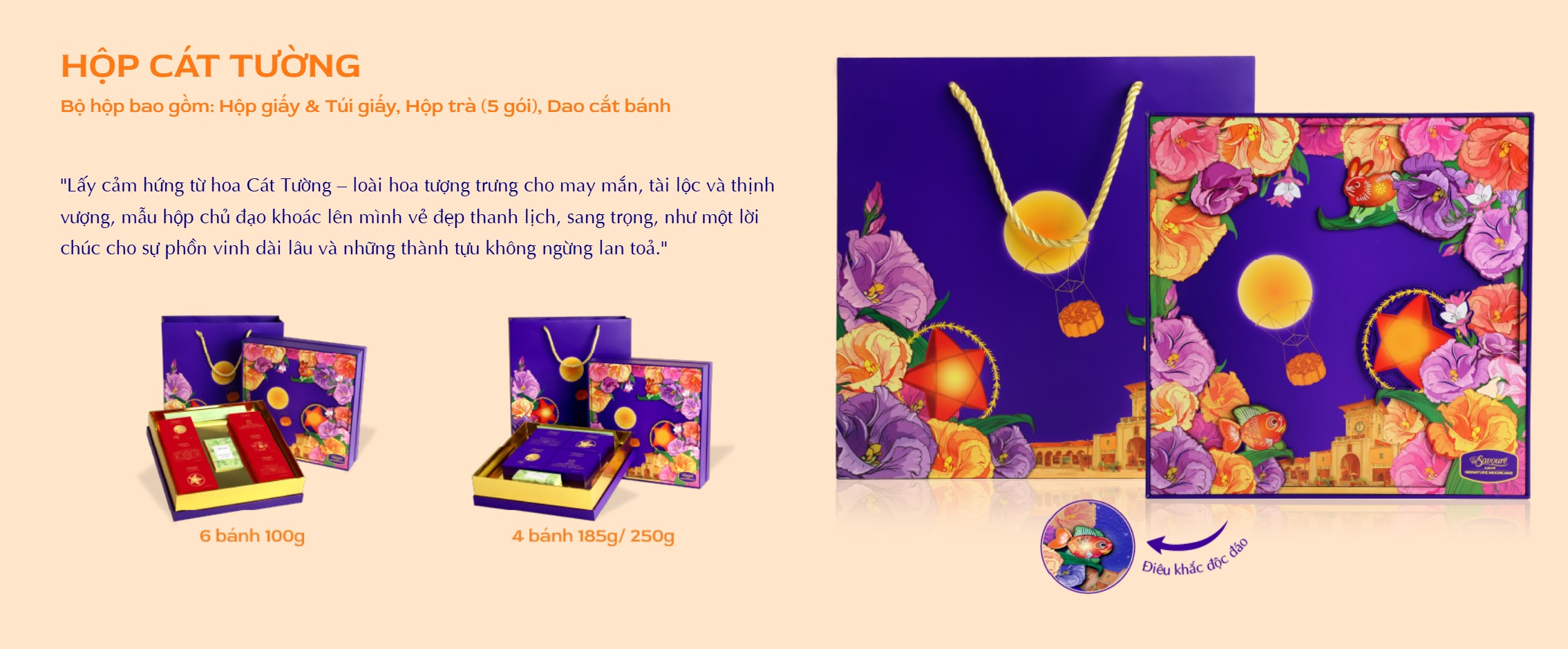 hôpj bánh trung thu savourebakery cát tường