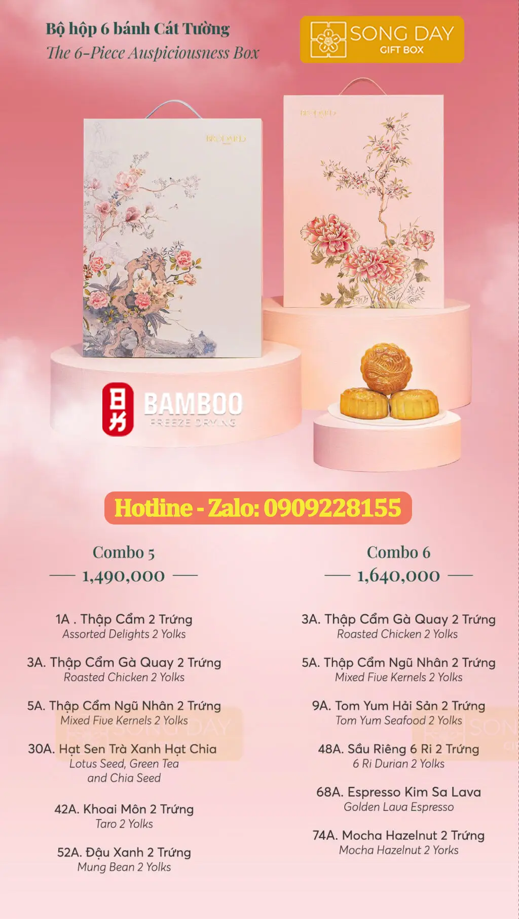 Combo Trung Thu Brodard 6 bánh Cát Tường